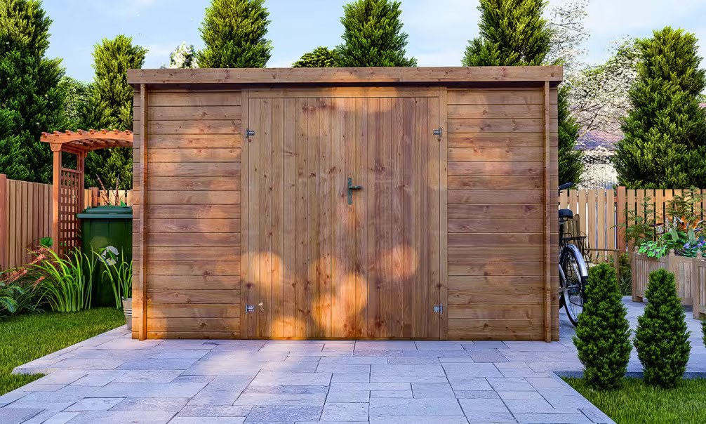 Holzgartenhaus Einsteigerpreis Cayeux druckimprägniert 28mm – 9,77m² – Bild 2