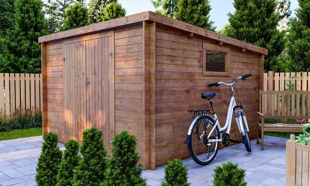 Holzgartenhaus Einsteigerpreis Cayeux druckimprägniert 28mm – 9,77m² – Bild 5