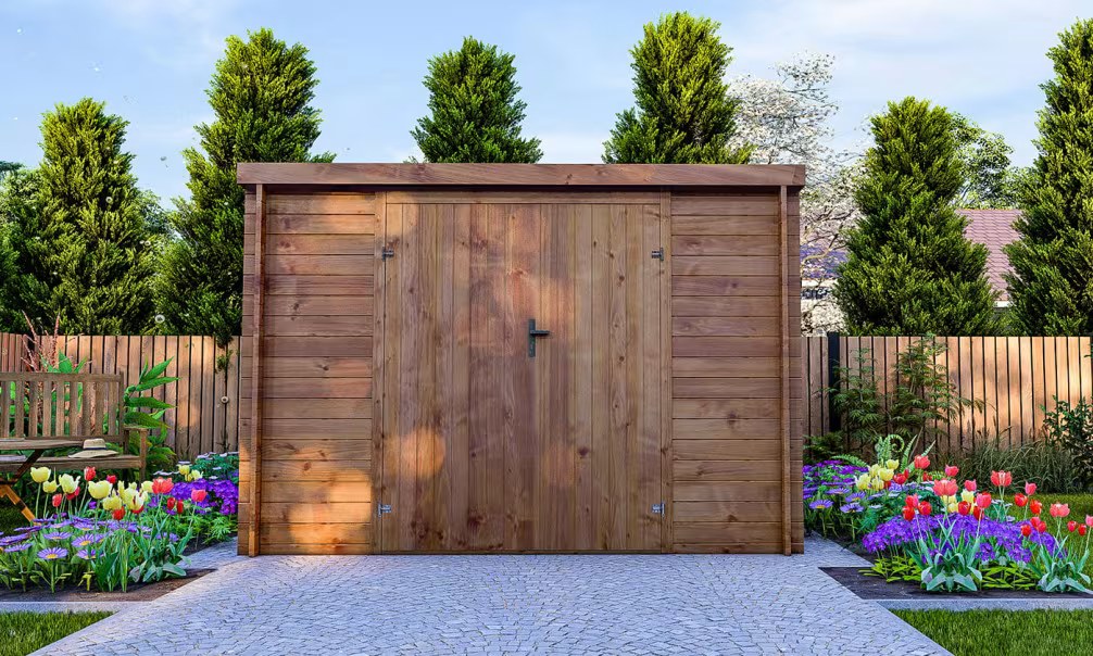 Holzgartenhaus Einsteigerpreis Compiegne druckimprägniert 28mm – 7,99m² – Bild 4