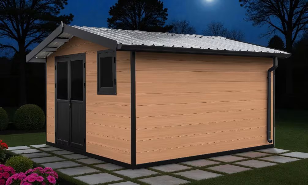 Verbundwerkstoff-Gartenhaus Spérone, Satteldach, 3.7×3.7m, 13,68m²