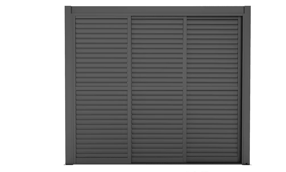 Block 3 Schiebe-Jalousien Aluminium – Anthrazit – 370x238cm – Bild 3