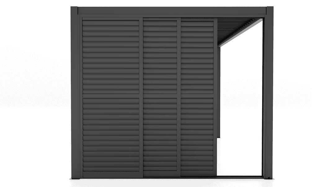 Block 3 Schiebe-Jalousien Aluminium – Anthrazit – 370x238cm – Bild 5