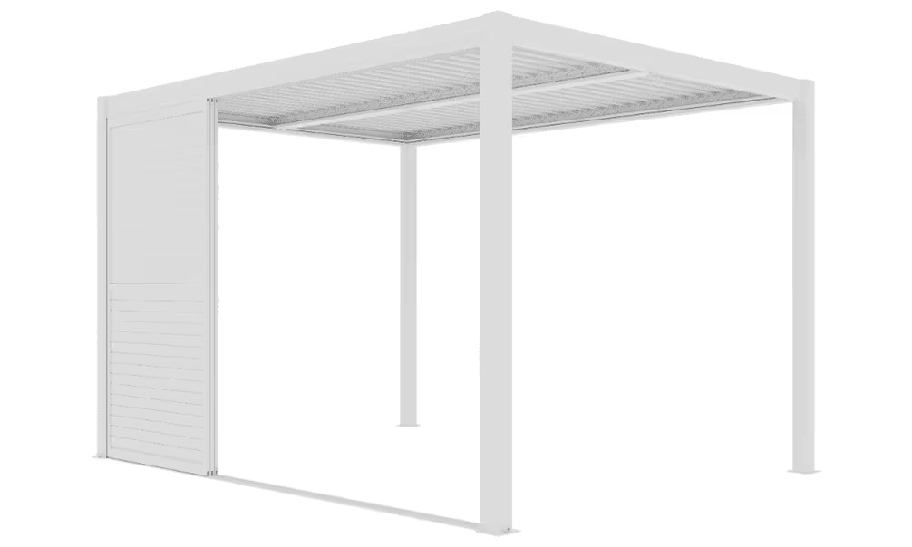 Block 3 Schiebe-Jalousien Aluminium – Weiß – 370x238cm – Bild 5