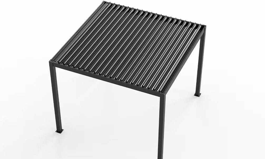 Manuelle bioklimatische Alu-Pergola Amboise 3x3m 33N Anthrazit – Bild 6