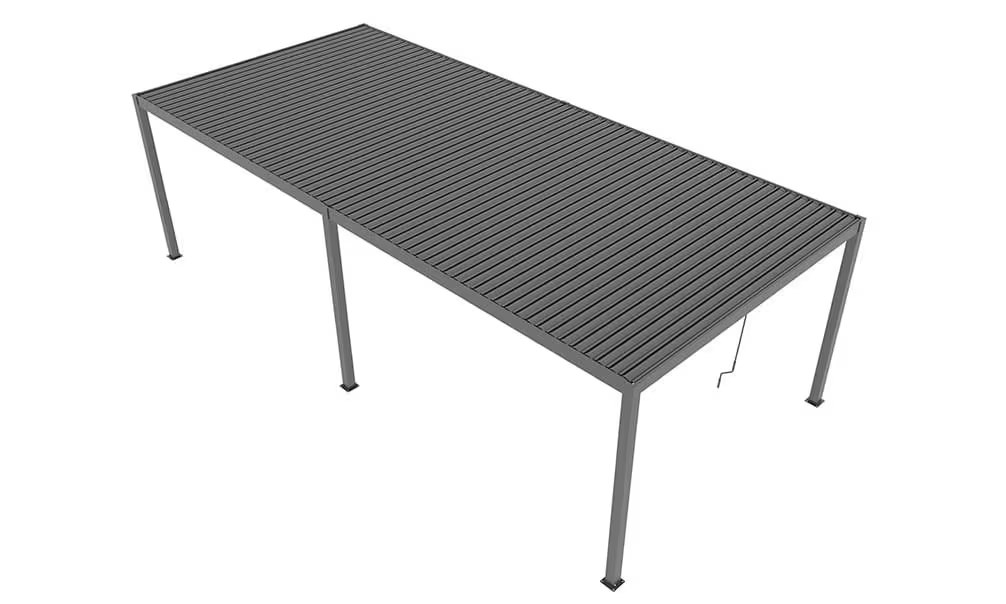 Manuelle bioklimatische Alu-Pergola Amboise 6x3m 36N Anthrazit – Bild 4