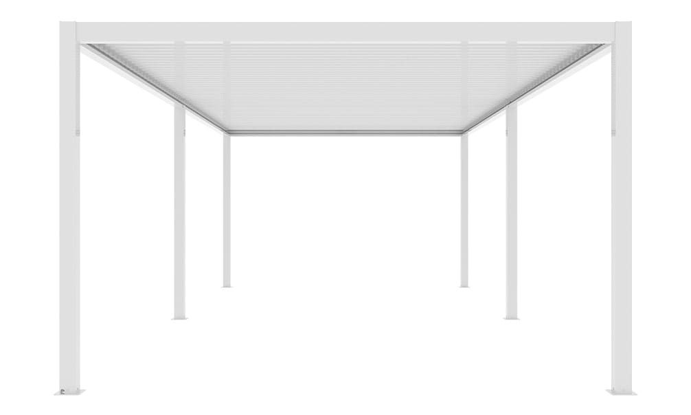 Manuelle bioklimatische Alu-Pergola Amboise 6x3m 36B weiß