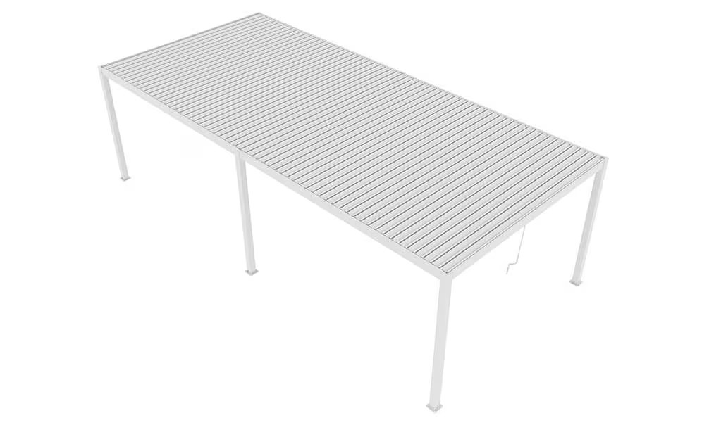 Manuelle bioklimatische Alu-Pergola Amboise 6x3m 36B weiß – Bild 5