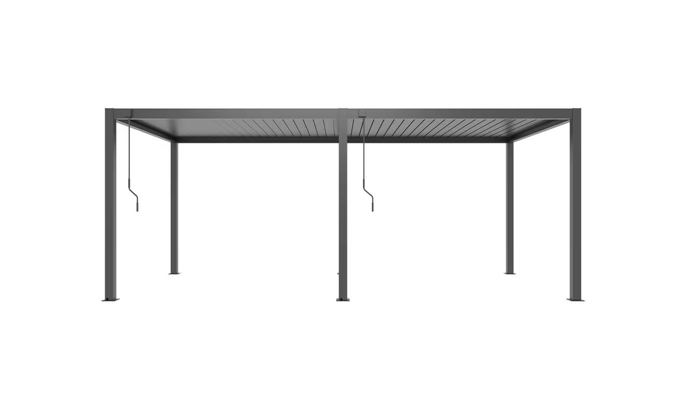 Manuelle bioklimatische Alu-Pergola Gaillard 6x4m 46N Anthrazit – Bild 6