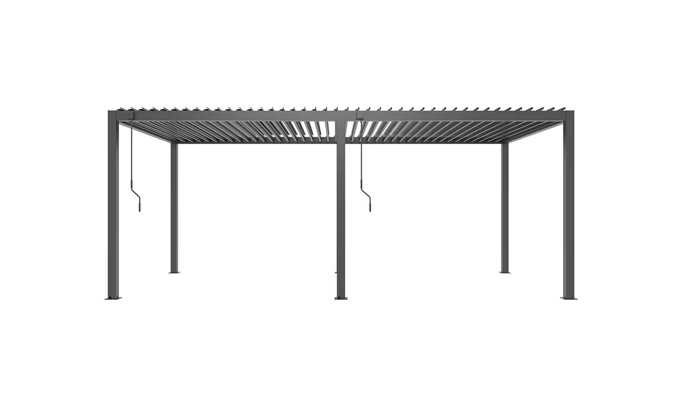 Manuelle bioklimatische Alu-Pergola Gaillard 6x4m 46N Anthrazit – Bild 8