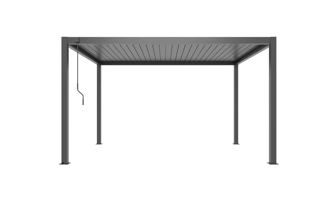 Manuelle bioklimatische Alu-Pergola Gaillard 4x4m 44N Anthrazit – Bild 6