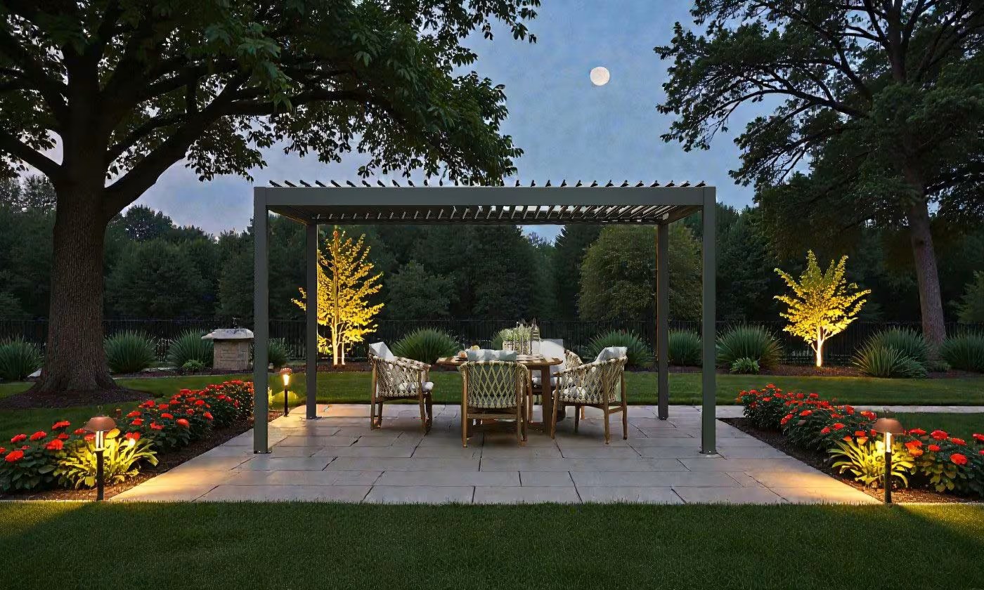Motorisierte bioklimatische Alu-Pergola Windsor 3x3m 33N Anthrazit – Bild 2