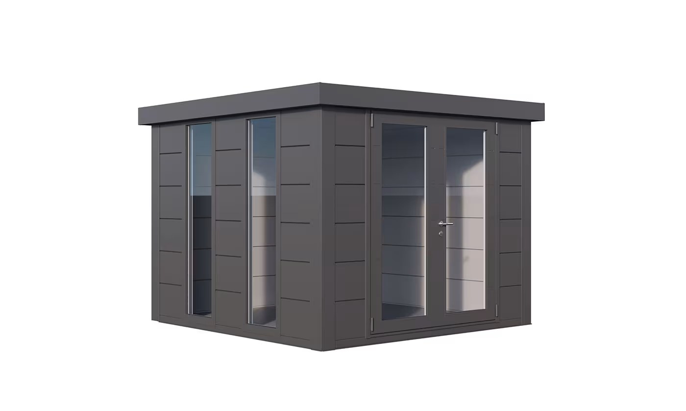 Metall-Gartenhaus Telluria Luminato 3030 Anthrazit 298×298 cm