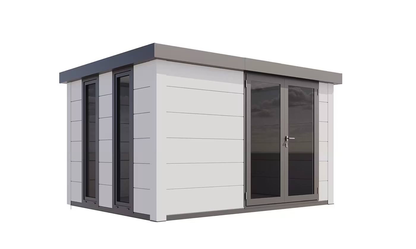 Metall-Gartenhaus Telluria Luminato 3930 Weiß 388×298 cm