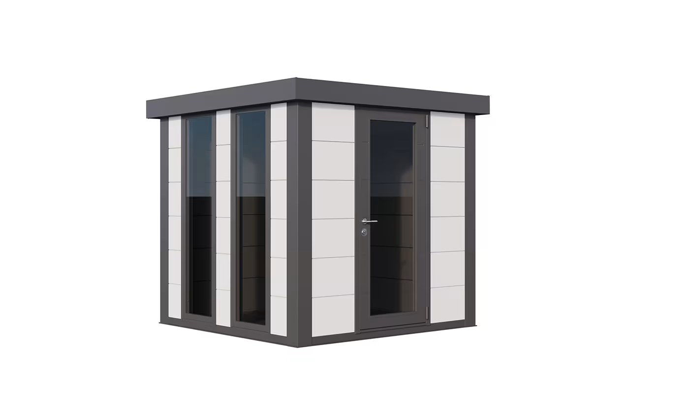 Metall-Gartenhaus Telluria Luminato 2424 Weiß AB 238×238 cm