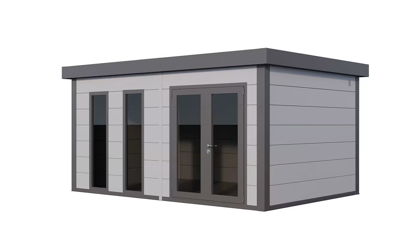 Metall-Gartenhaus Telluria Luminato 5436+ Hellgrau 538×358 cm