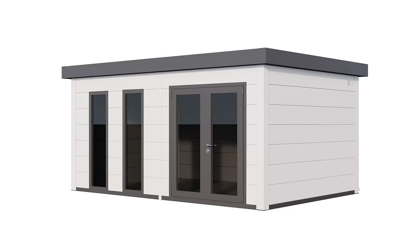Metall-Gartenhaus Telluria Luminato 5436+ Weiß 538×358 cm