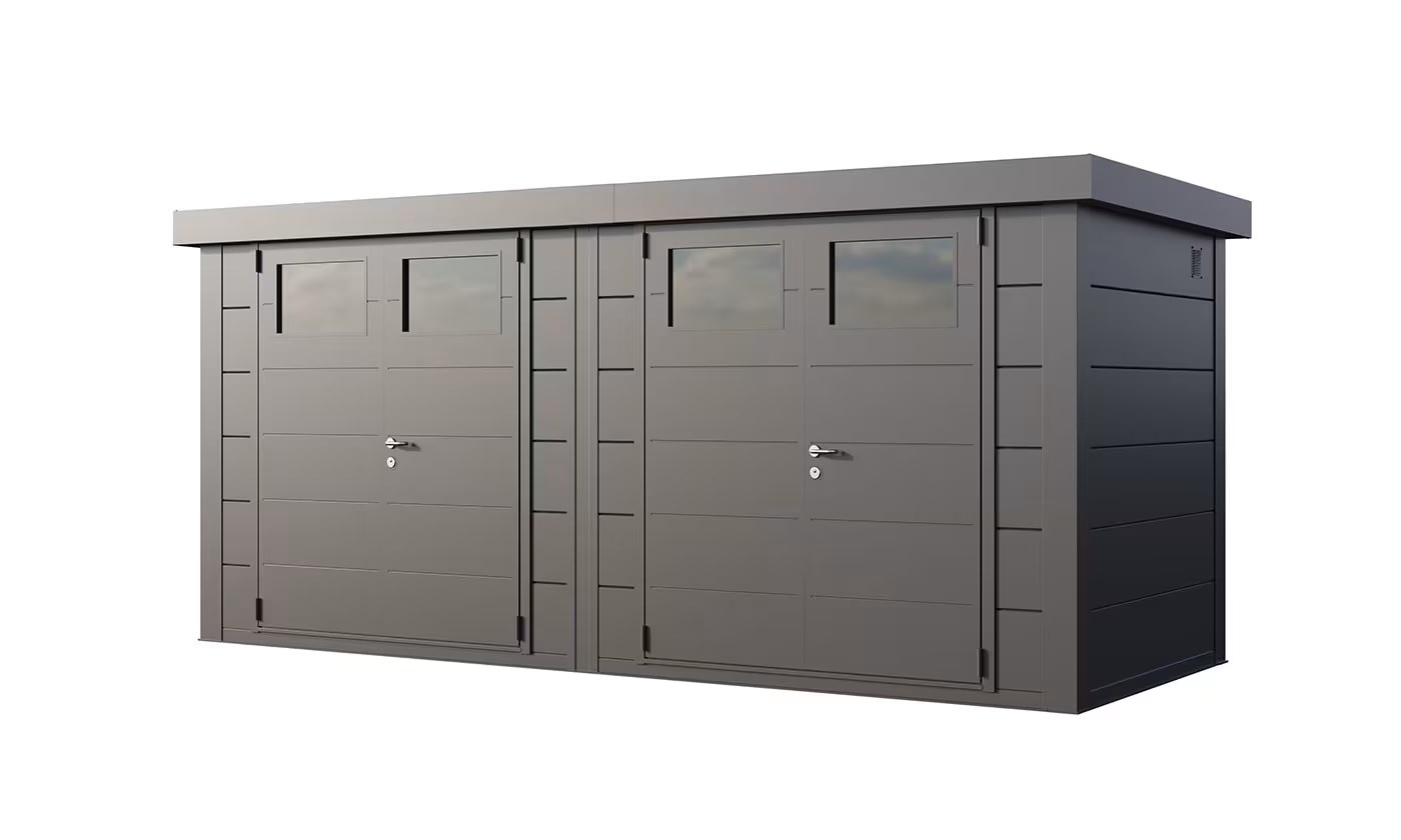 Metall-Gartenhaus Classico DUO / 2721 / Anthrazit – 522 × 208 cm – 10,86 m²