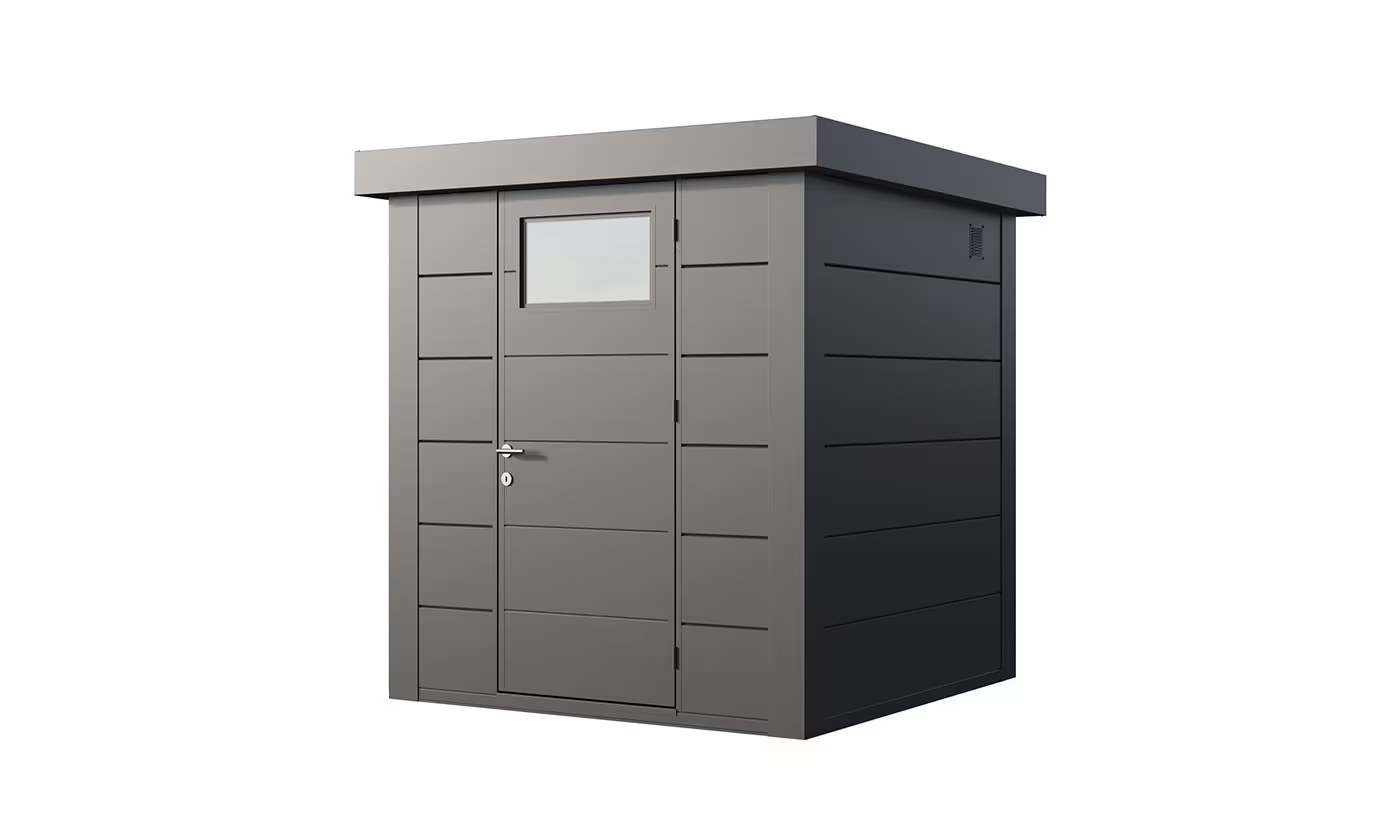 Metall-Gartenhaus Eléganto / Classico / 2121 / Anthrazit 208 x 208 | Premium Metall-Gartenhaus Telluria