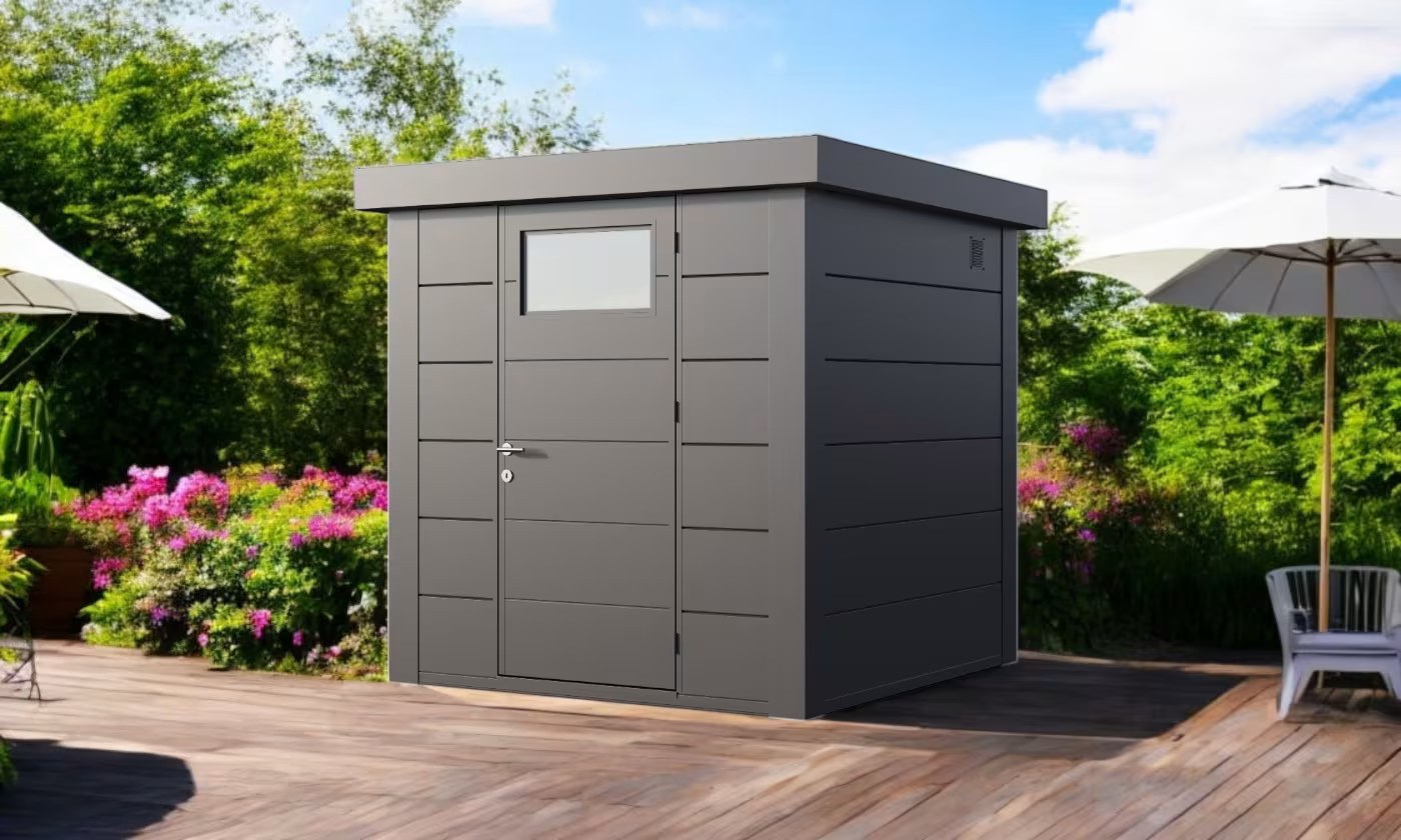 Metall-Gartenhaus Eléganto / Classico / 2121 / Anthrazit 208 x 208 | Premium Metall-Gartenhaus Telluria – Bild 2