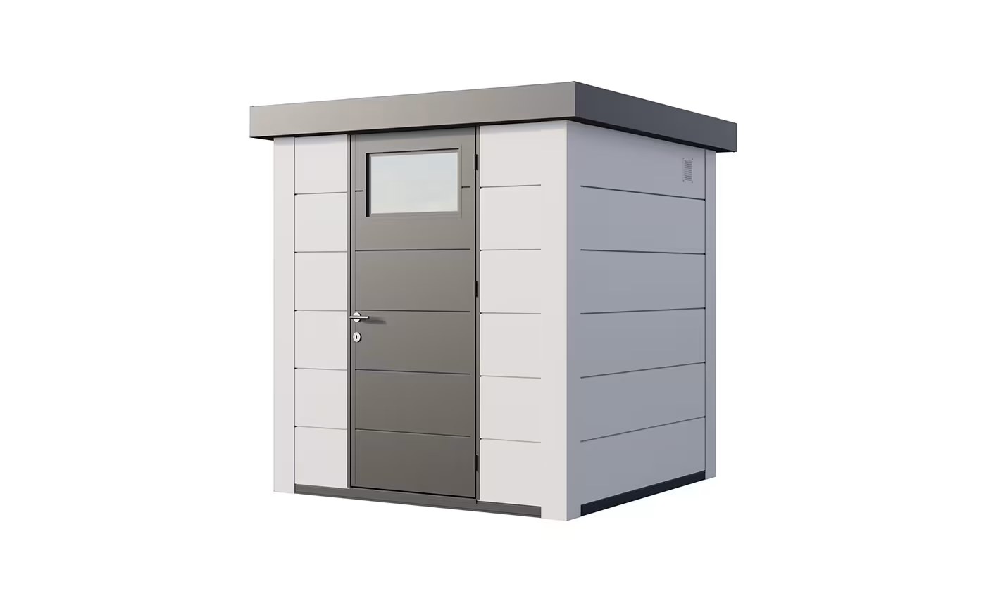 Metall-Gartenhaus Eléganto / Classico / 2121 / Weiß 208 x 208 | Premium Metall-Gartenhaus Telluria