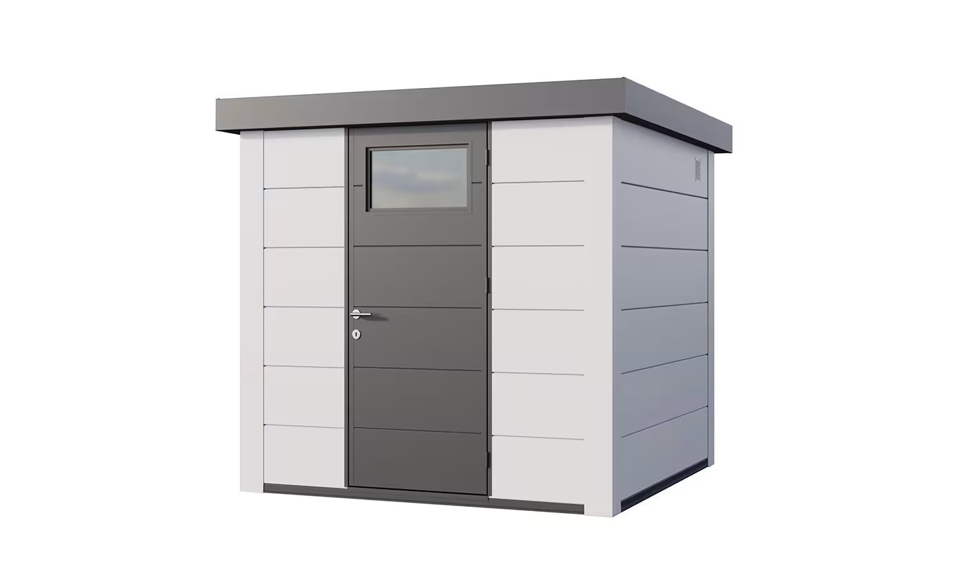 Metall-Gartenhaus Eléganto / Classico / 2424 / Weiß 238 x 238 | Premium Metall-Gartenhaus Telluria