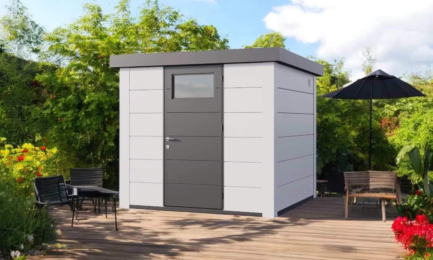 Metall-Gartenhaus Eléganto / Classico / 2424 / Weiß 238 x 238 | Premium Metall-Gartenhaus Telluria – Bild 2