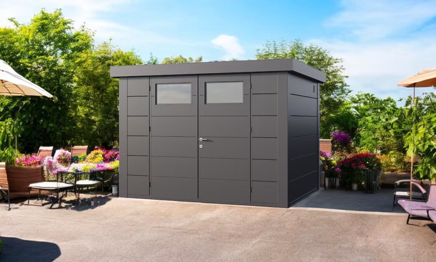 Metall-Gartenhaus Eléganto / Classico / 3024 / Anthrazit 298 x 238 | Premium Metall-Gartenhaus Telluria – Bild 2