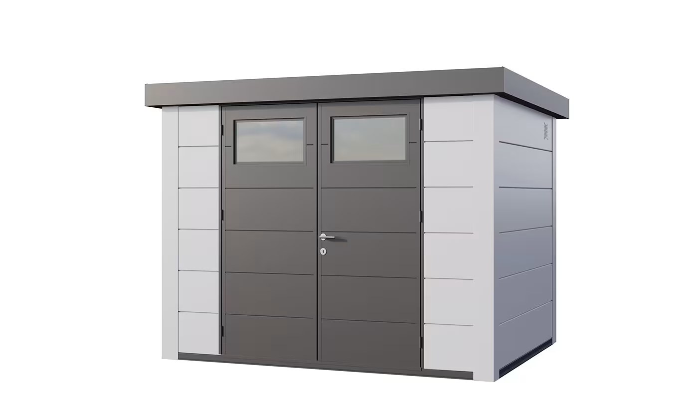 Metall-Gartenhaus Eléganto / Classico / 3024 / Weiß 298 x 238 | Premium Metall-Gartenhaus Telluria