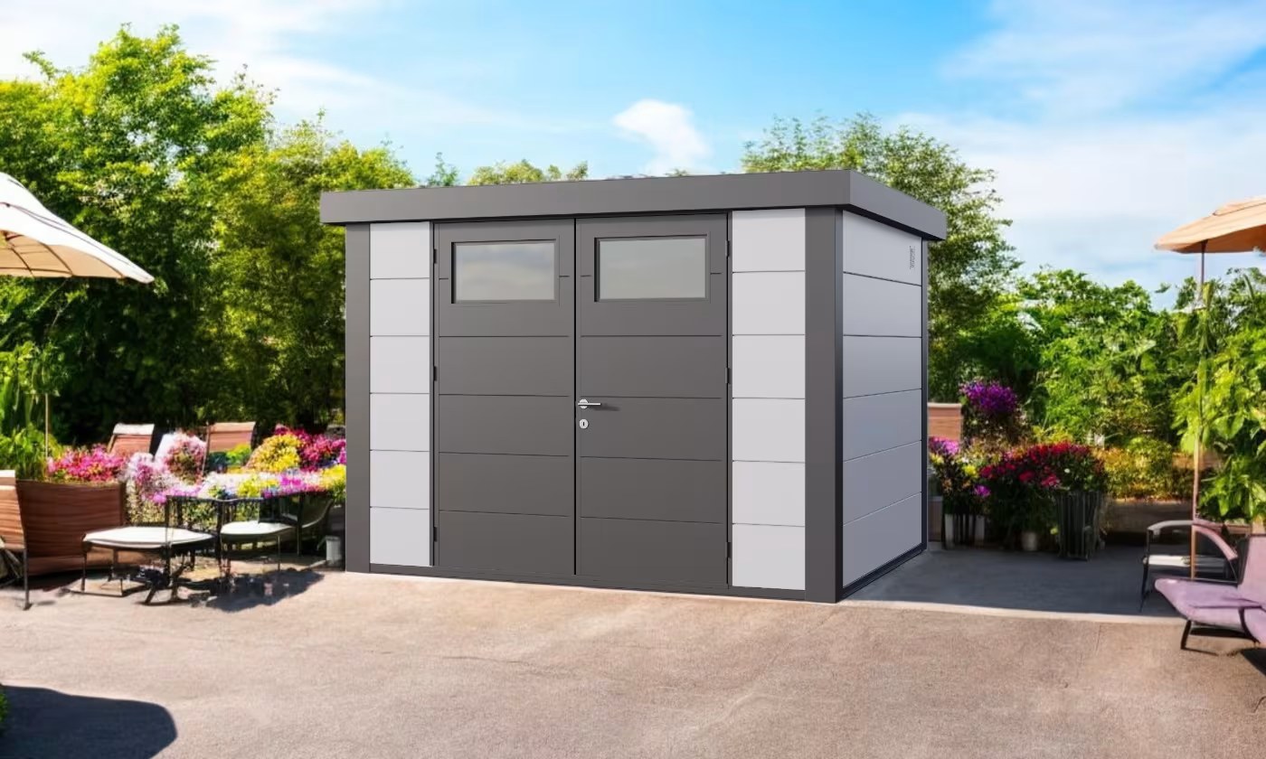 Metall-Gartenhaus Eléganto / Classico / 3024 / Weiß / Anlehn- 298 x 238 | Premium Metall-Gartenhaus Telluria – Bild 2