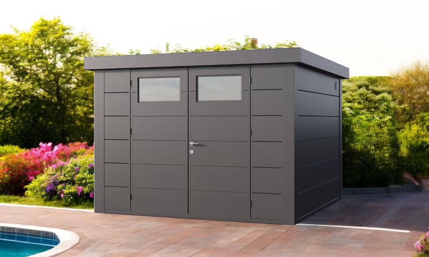 Metall-Gartenhaus Eléganto / Classico / 3030 / Anthrazit 298 x 298 | Premium Metall-Gartenhaus Telluria – Bild 2