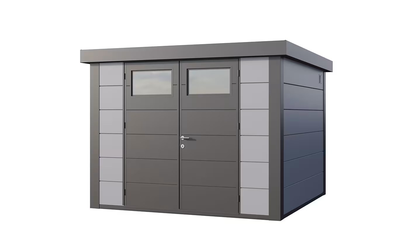 Metall-Gartenhaus Eléganto / Classico / 3030 / Hellgrau 298 x 298 | Premium Metall-Gartenhaus Telluria