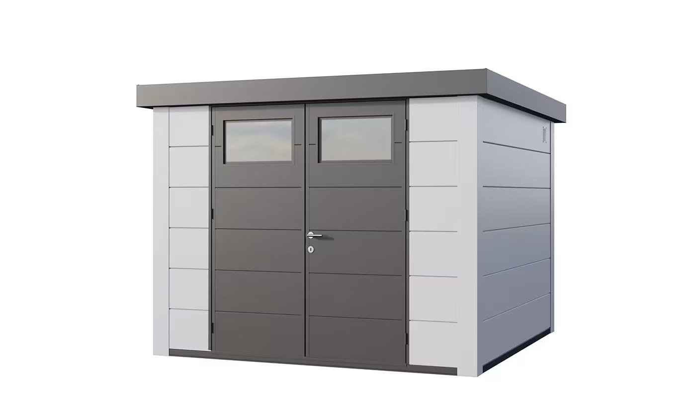 Metall-Gartenhaus Eléganto / Classico / 3030 / Weiß 298 x 298 | Premium Metall-Gartenhaus Telluria
