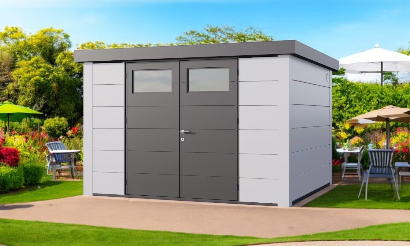 Metall-Gartenhaus Eléganto / Classico / 3330 / Weiß 328 x 298 | Premium Metall-Gartenhaus Telluria – Bild 2