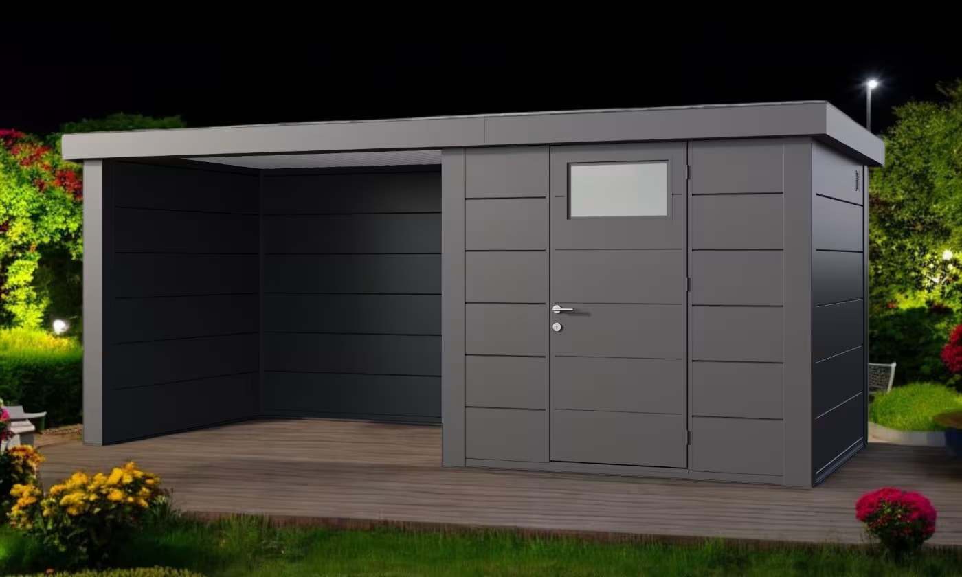 Metall-Gartenhaus Eléganto 2424 Lounge Small Anthrazit | Telluria – Bild 2