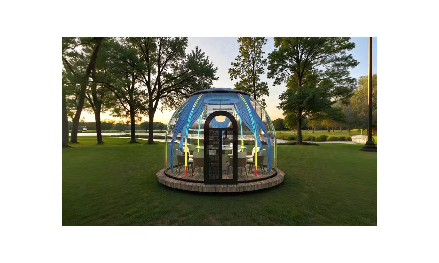 CrystalDôme 360 – Transparente Speisekugel mit LED & Belüftung