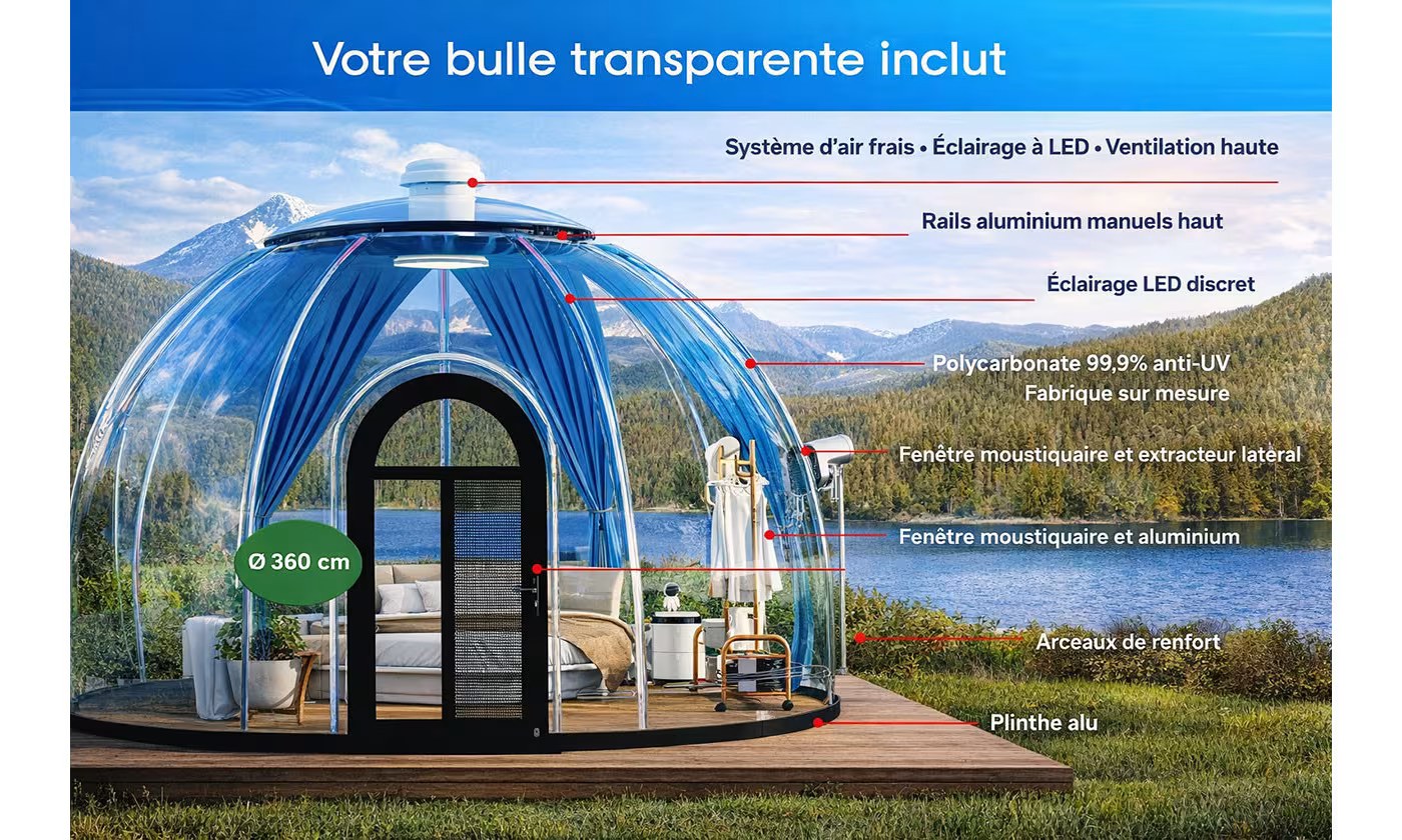 CrystalDôme 360 – Transparente Speisekugel mit LED & Belüftung – Bild 2