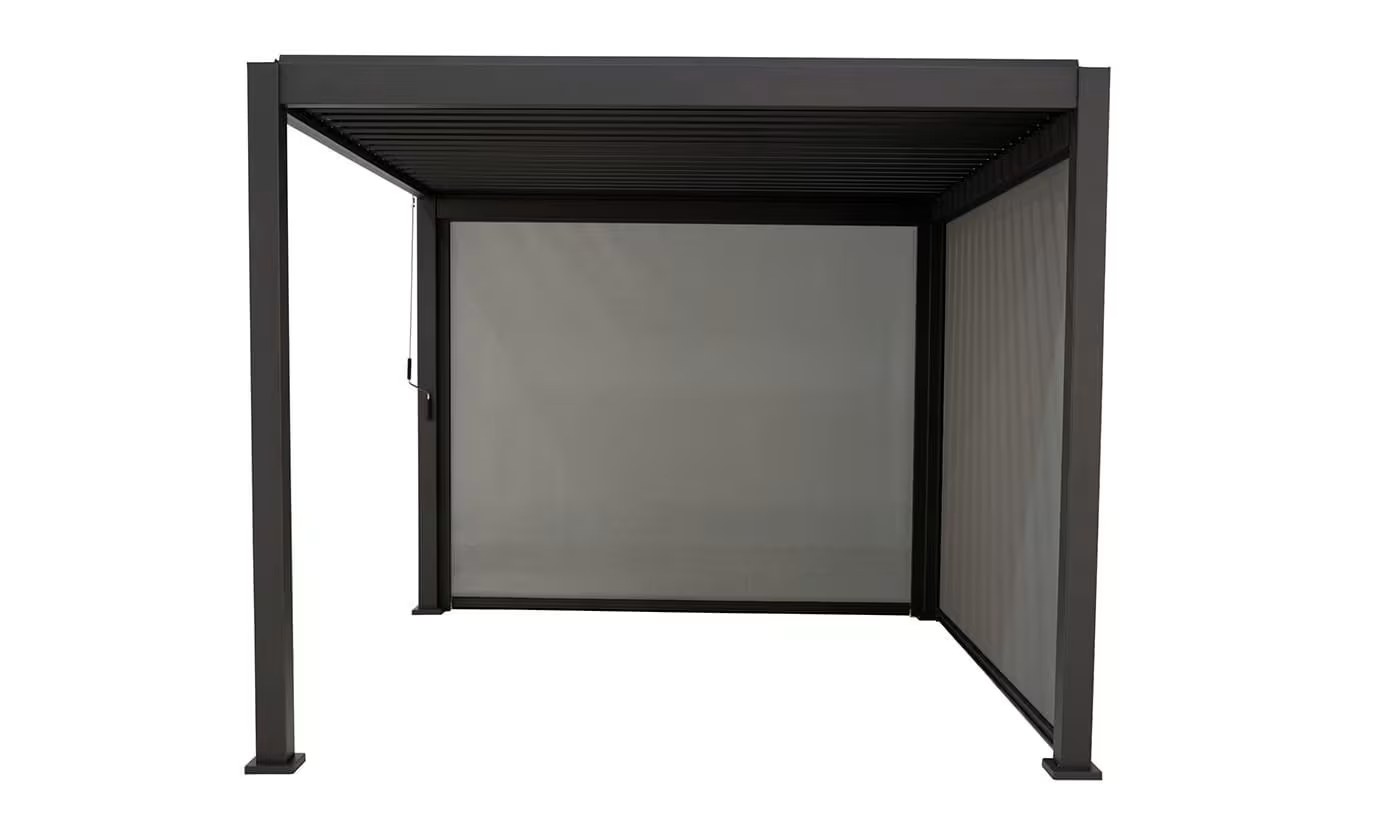 Manuelle bioklimatische Alu-Pergola Soléa 3x4m 34N Anthrazit – 12m² – Bild 6