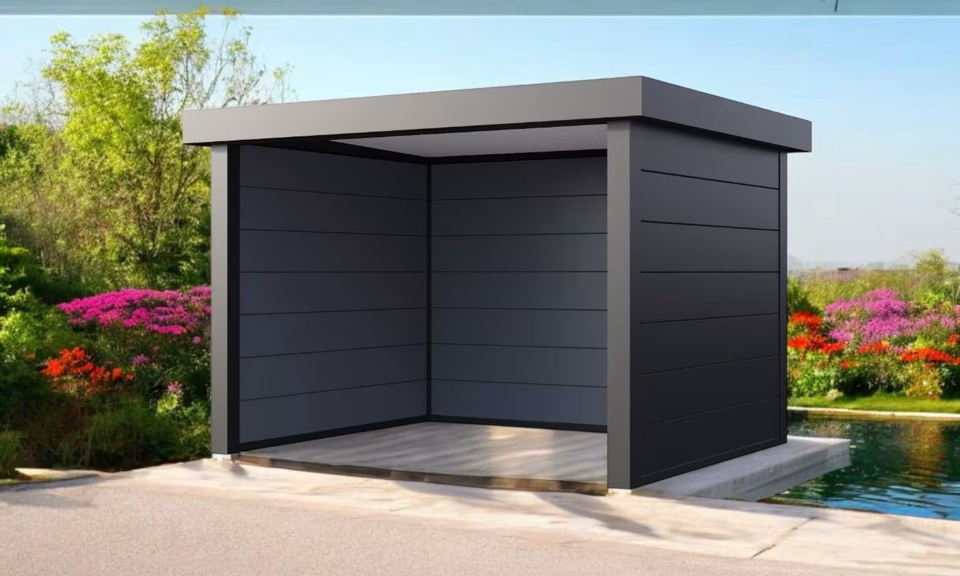 Metall-Poolhaus Singolo 3630 Anthrazit | Telluria – Bild 3