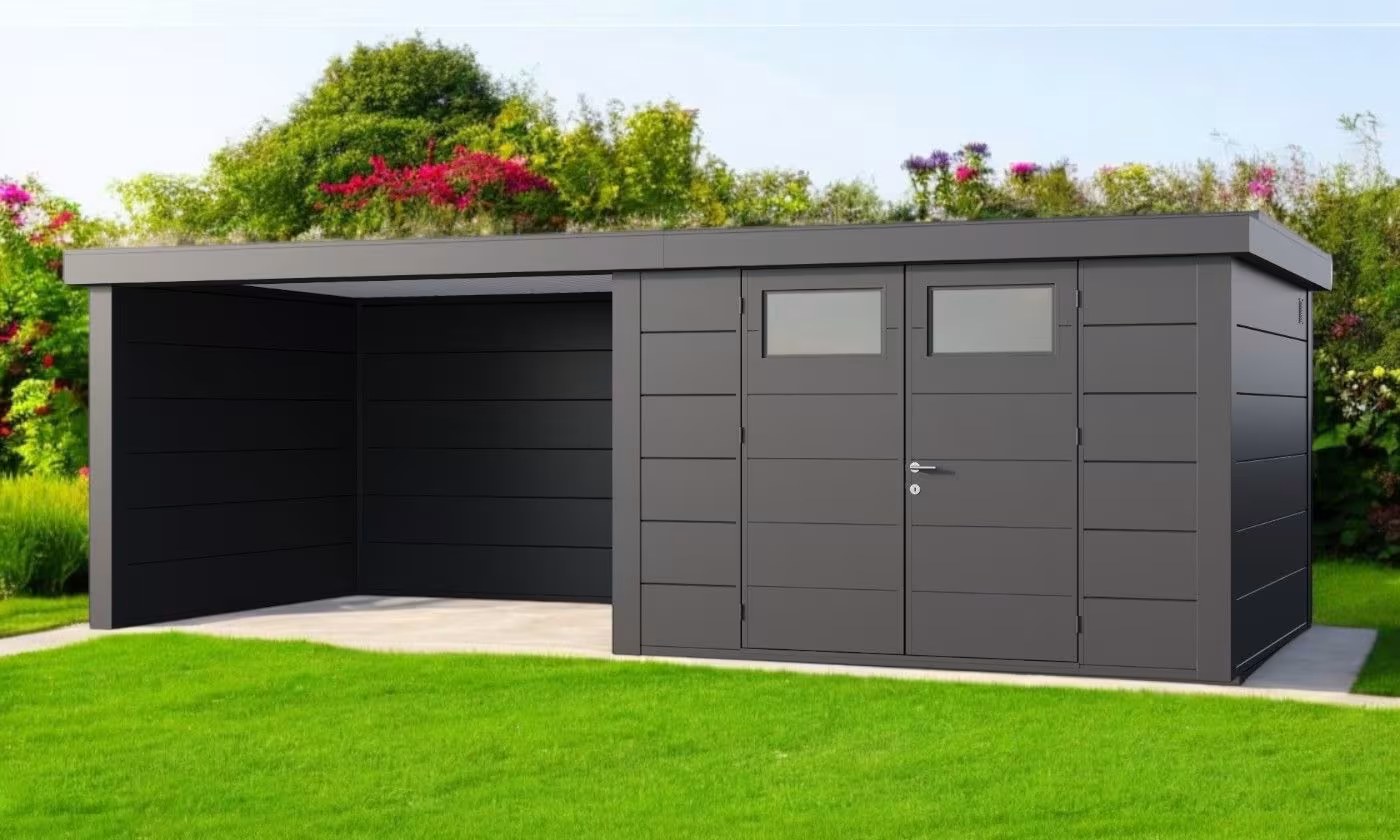 Metall-Gartenhaus Eléganto 3030 Lounge Large Anthrazit | Telluria – Bild 2