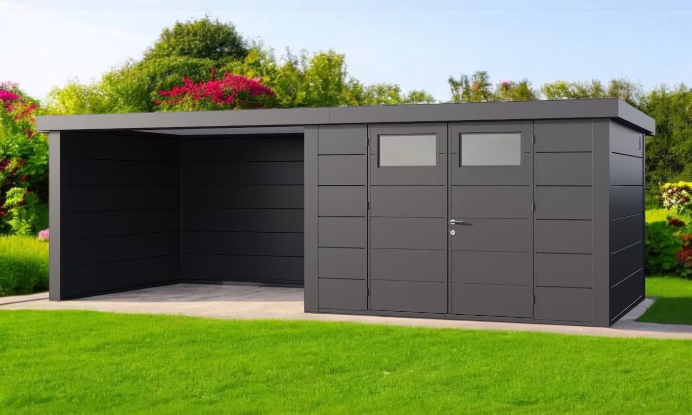 Metall-Gartenhaus Eléganto 3330 Lounge Large Anthrazit | Telluria – Bild 2
