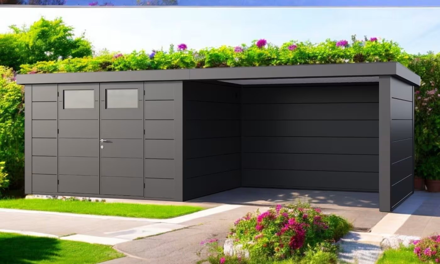 Metall-Gartenhaus Eléganto 3330 Anthrazit | Telluria – Bild 2