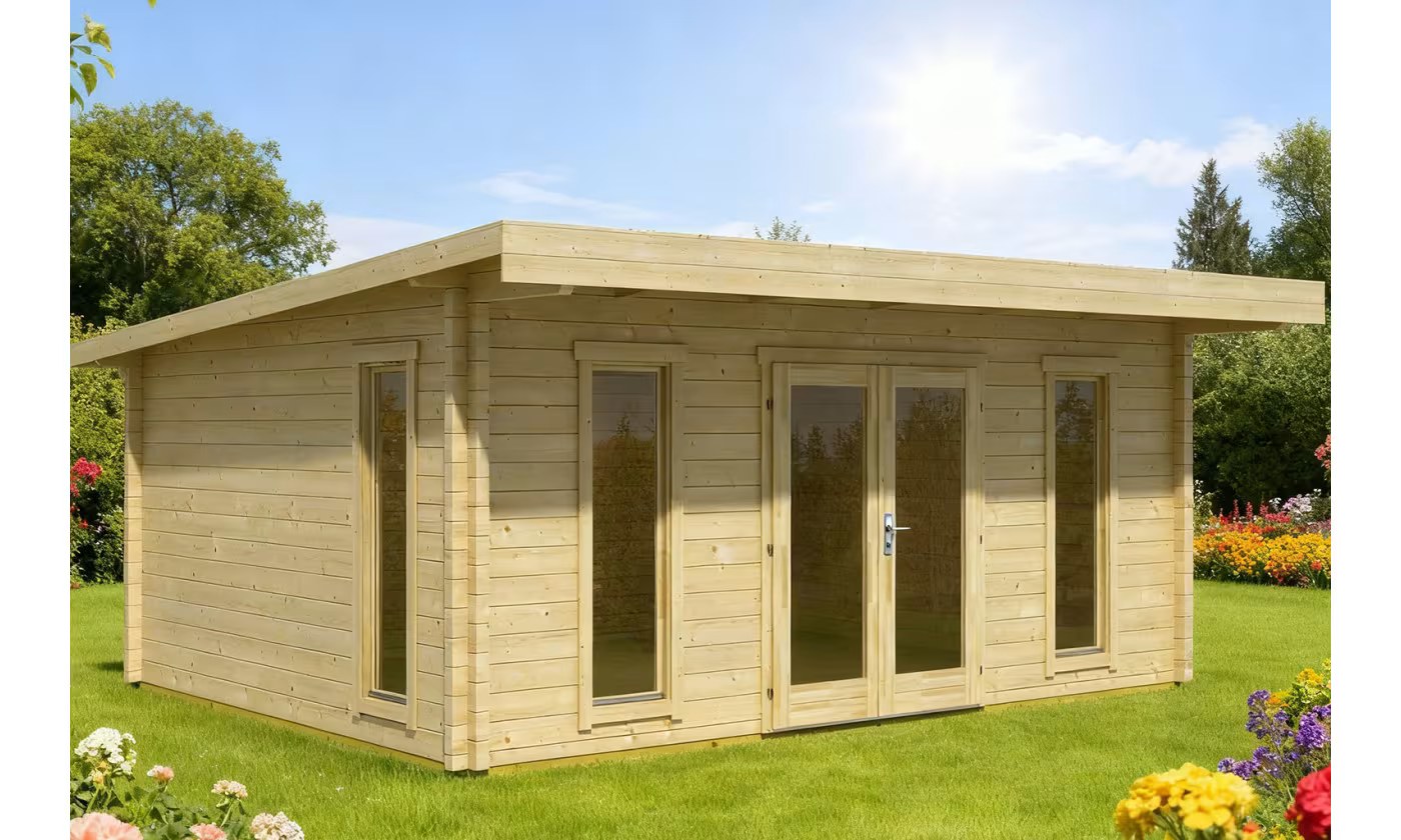 Gartenhaus, Gartenbüro BARBADOS 5 70mm Stärke – 19,3m² Innenraum