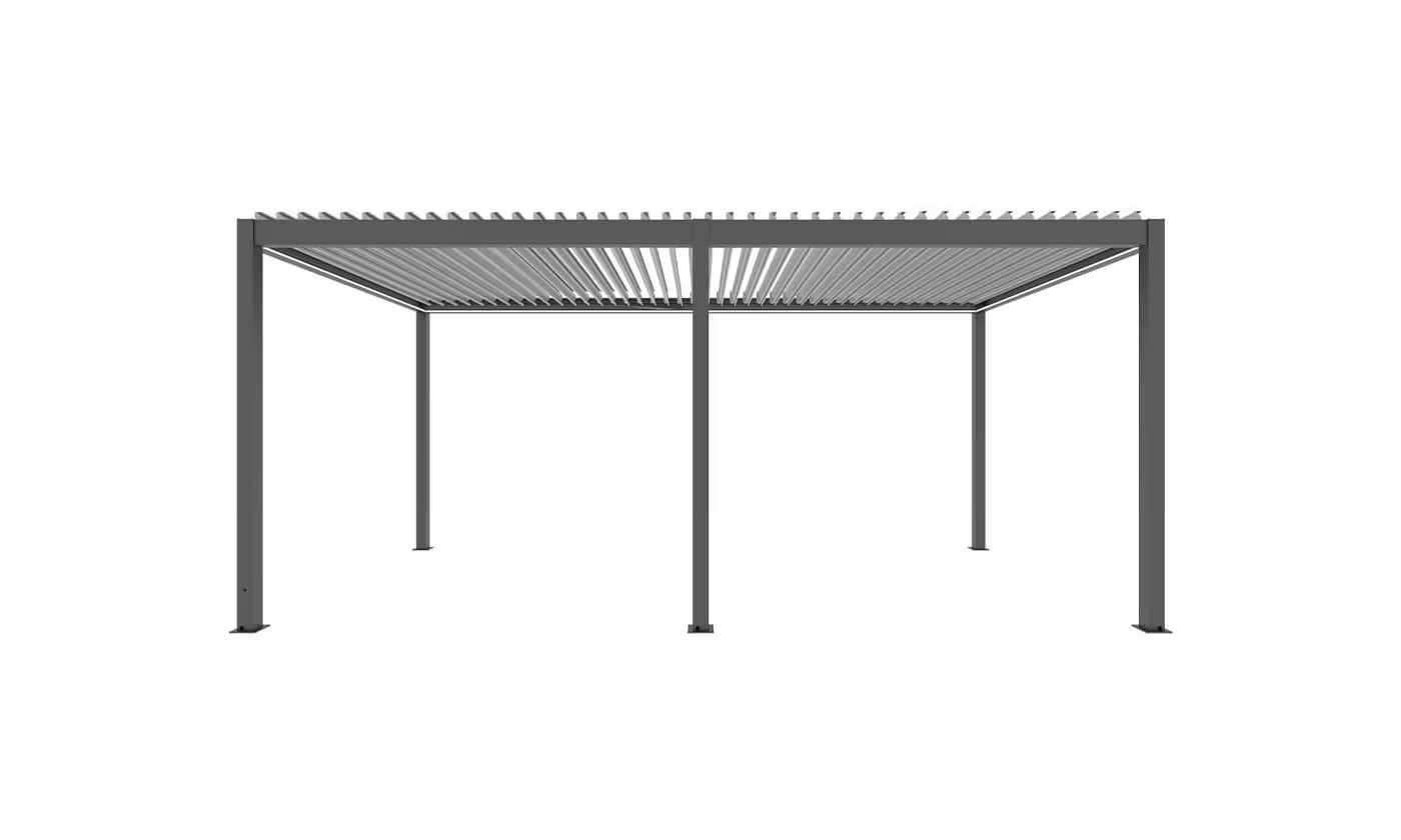 Motorisierte bioklimatische Alu-Pergola Windsor 6x4m 46NB Anthrazit & weiß – Bild 6