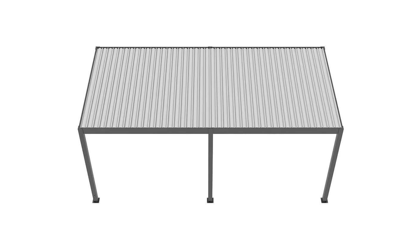 Motorisierte bioklimatische Alu-Pergola Windsor 6x4m 46NB Anthrazit & weiß – Bild 7