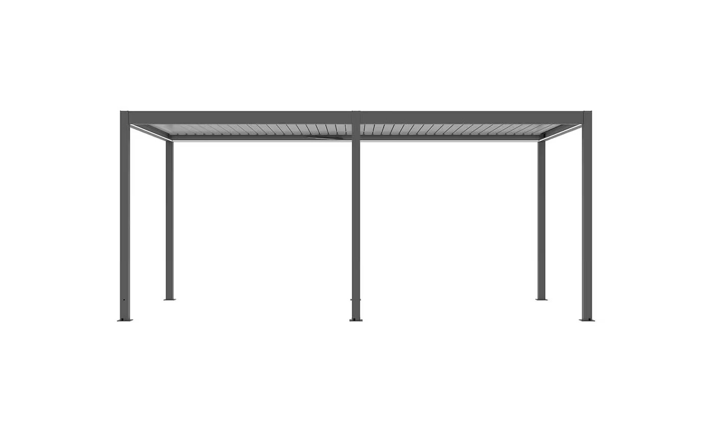 Motorisierte bioklimatische Alu-Pergola Windsor 6x4m 46NB Anthrazit & weiß – Bild 8