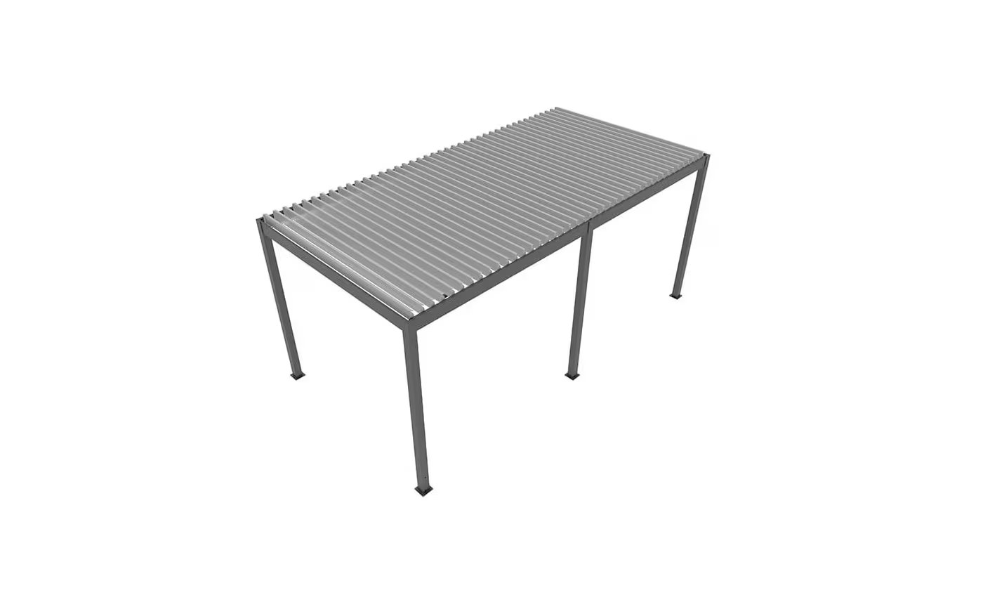 Motorisierte bioklimatische Alu-Pergola Windsor 6x4m 46NB Anthrazit & weiß – Bild 9