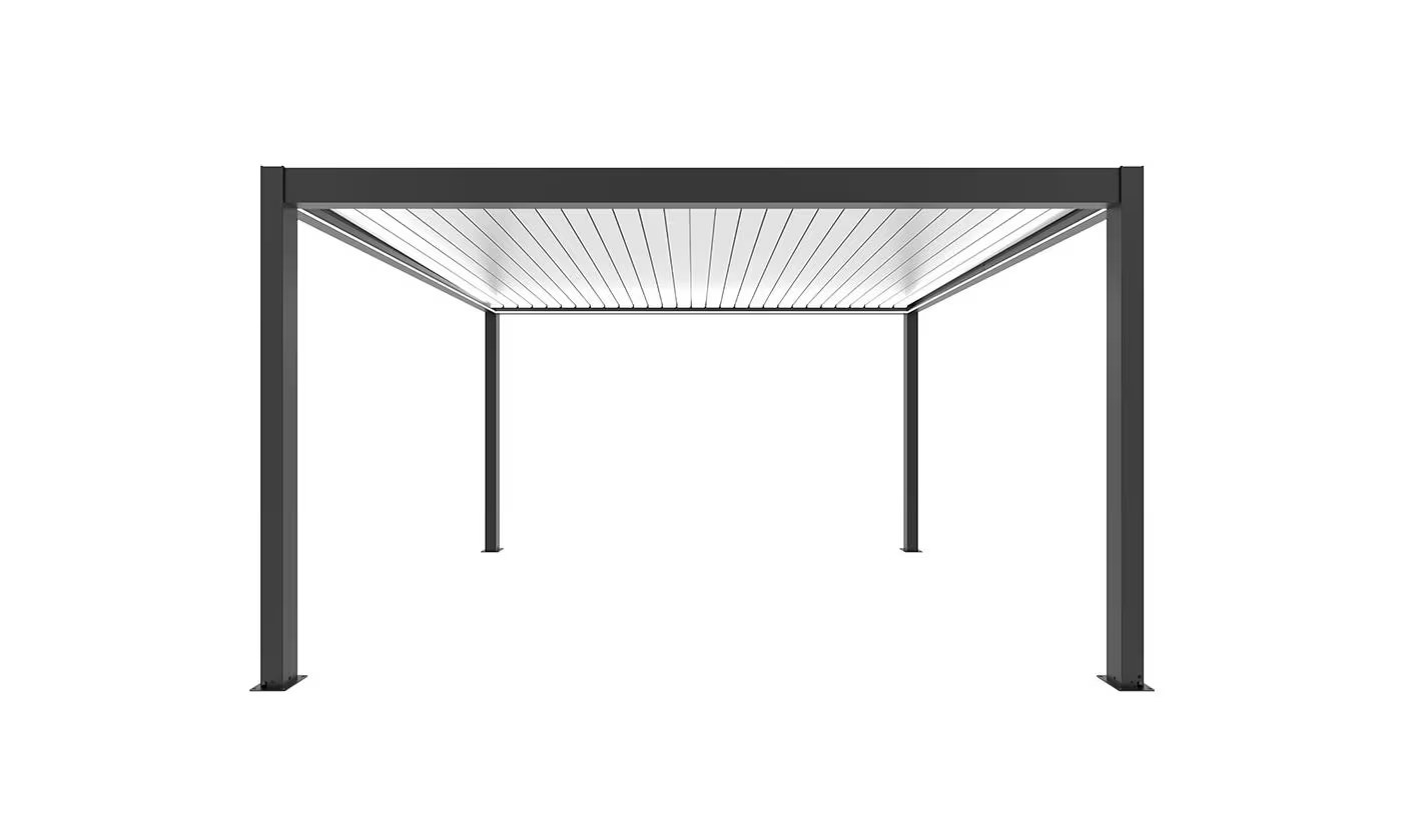 Motorisierte bioklimatische Alu-Pergola Windsor 3x3m 33NB Anthrazit – Bild 5