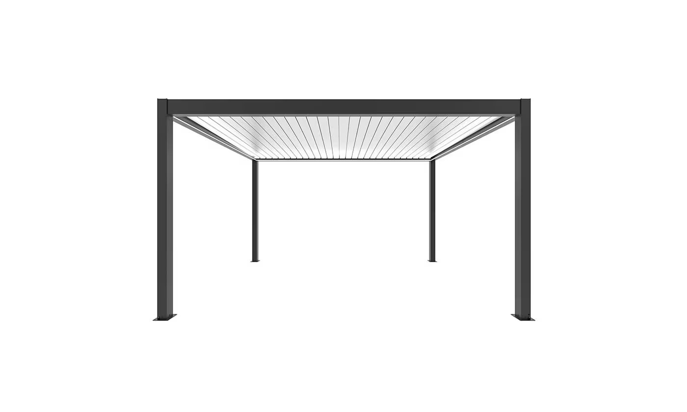 Motorisierte bioklimatische Alu-Pergola Windsor 3x4m 34N Anthrazit – Bild 6