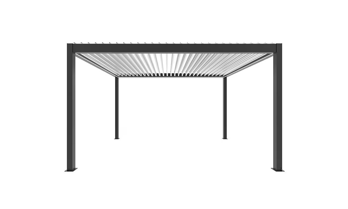 Motorisierte bioklimatische Alu-Pergola Windsor 3x4m 34NB Anthrazit & weiß – Bild 4