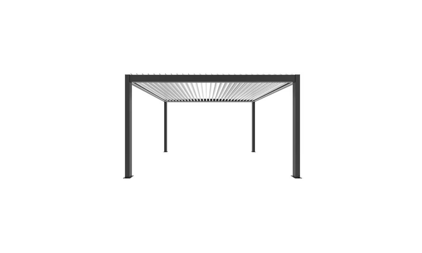 Motorisierte bioklimatische Alu-Pergola Windsor 4x4m 44NB Anthrazit & weiß – Bild 5